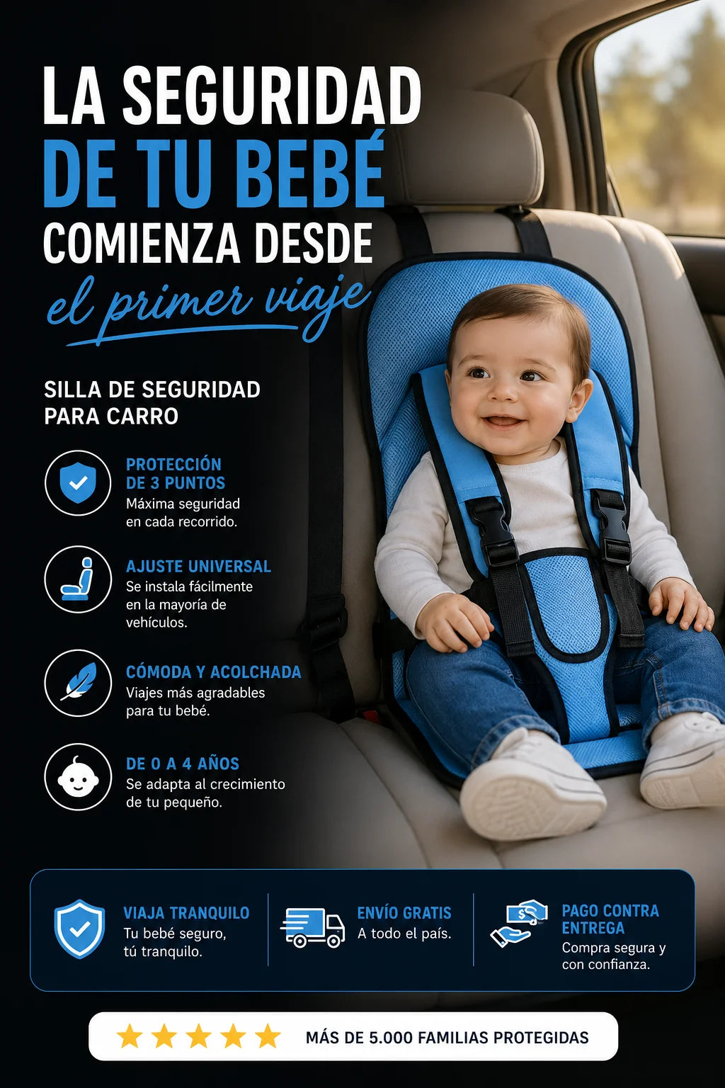 SILLA BEBE PARA CARRO