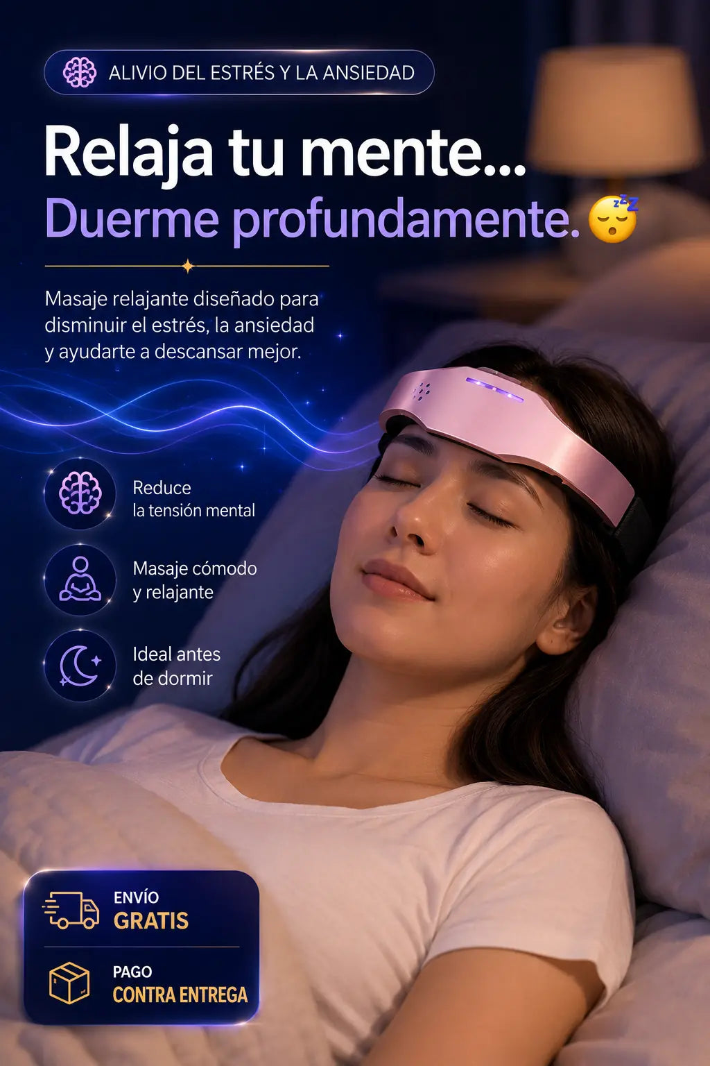 MASAJEADOR CABEZA PARA INSOMNIO Y ANSIED